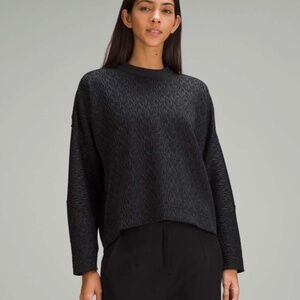 lululemon athletica Black Crew Neck Sweater